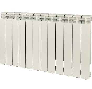 Радиатор алюм. STOUT Bravo 500 12 секций боковое подключение RAL9010